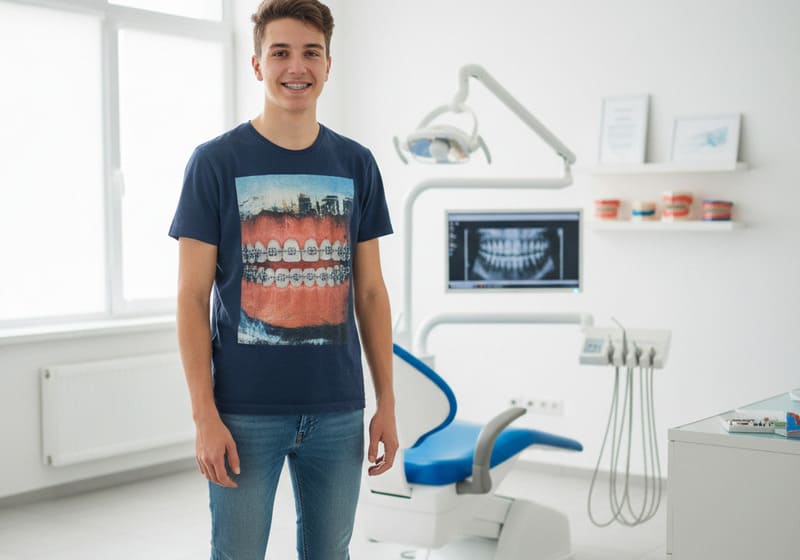 trattamento con apparecchio in metallo