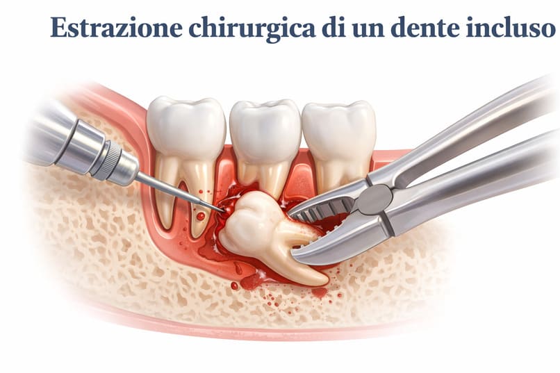 estrazione dente incluso